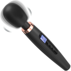 LED Display Slender Waist Massage Wand Vibrator