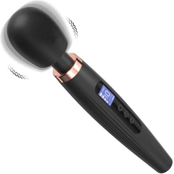 LED Display Slender Waist Massage Wand Vibrator