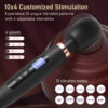 LED Display Slender Waist Massage Wand Vibrator