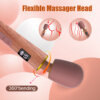Powerful Wand Vibrator with Digtal Display and Wood Grain