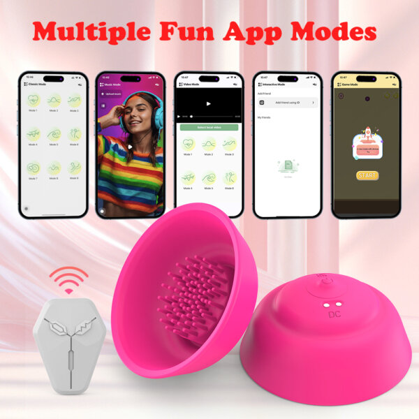 Remote & App Controlled Nipple-Shaped Vibrating Cup
