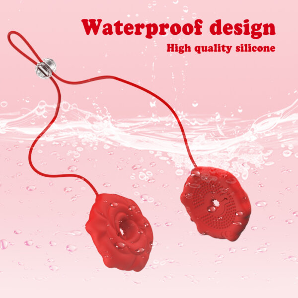 08 APP-Controlled Rose Breast Massager Nipple Clamp