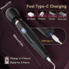 LED Display Slender Waist Massage Wand Vibrator