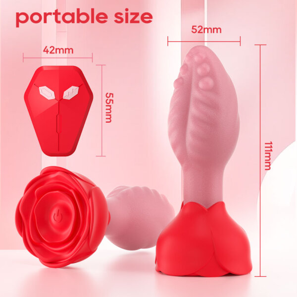 11 Remote Control Rose Butt Plug
