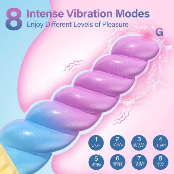 Unicorn Vibrating Fantasy Anal Dildo