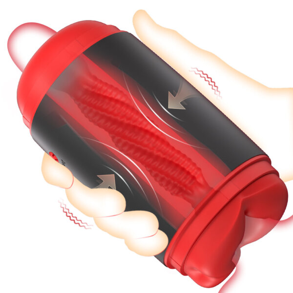 Double Entrance Auto Squeezable Male Masturbator