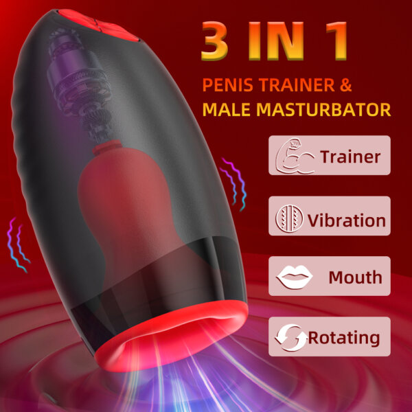 3 in 1 Penis Training Male Masturbator Cup
