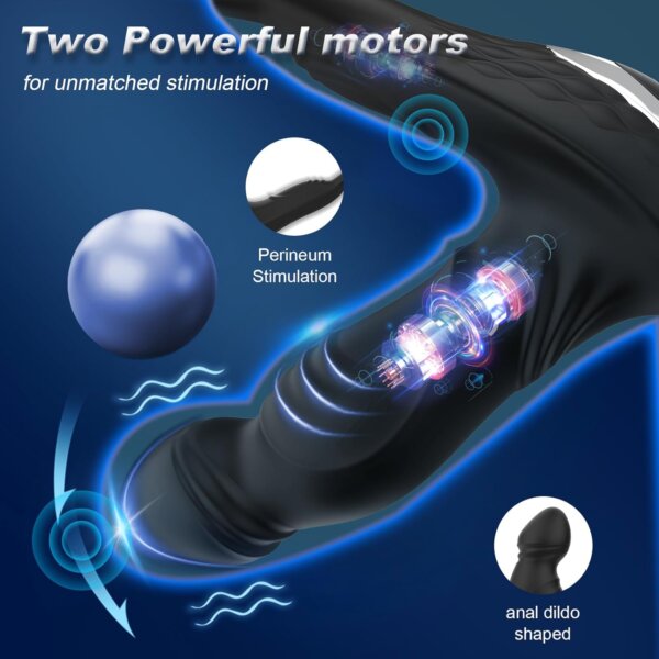 App Controlled Shura Waggling Vibrating & Pulling Prostate Massager