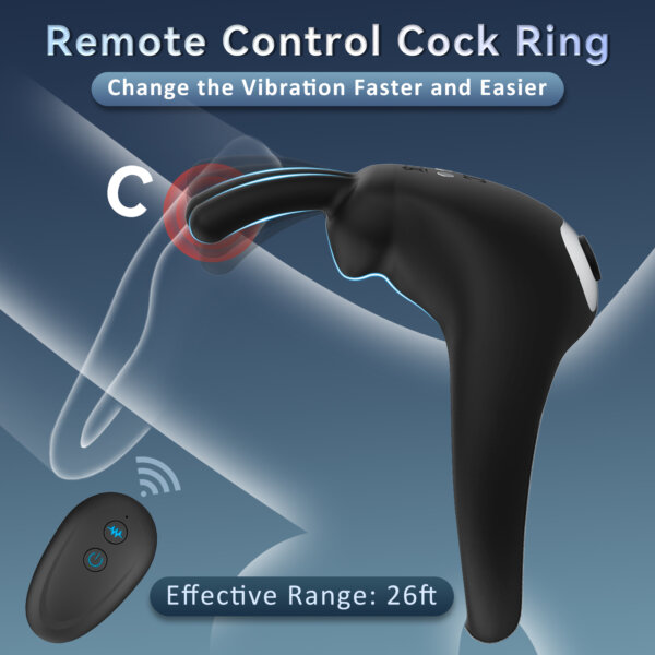 Rabbit Cock Ring with Remote Control