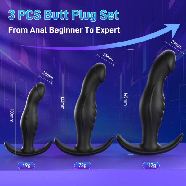 4 3-piece Set Anal Plugs