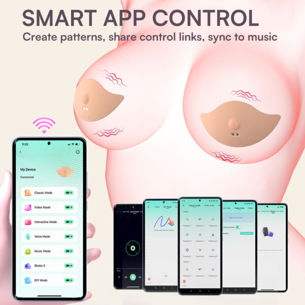 App Controlled Nipple Toy Vibrator