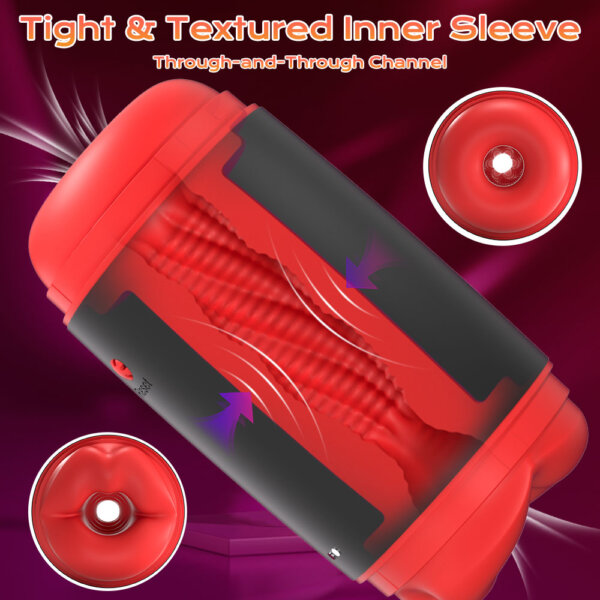 Double Entrance Auto Squeezable Male Masturbator