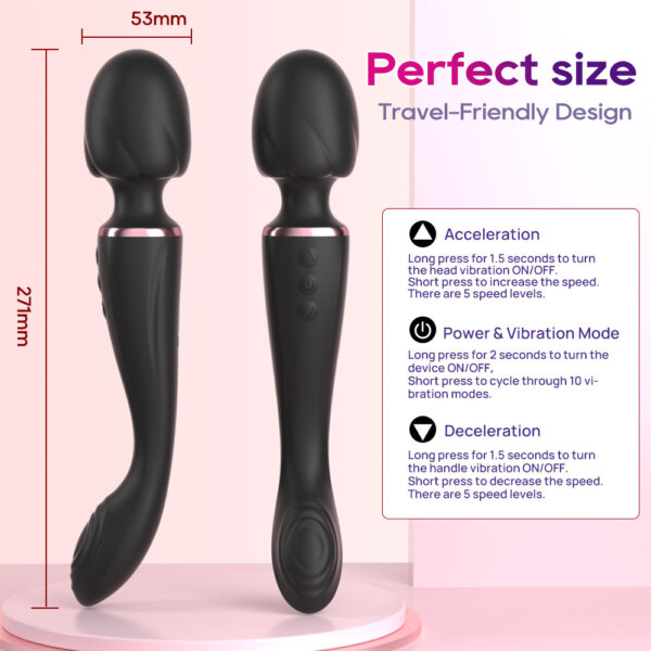 8 Dual Head Massage Wand Vibrator