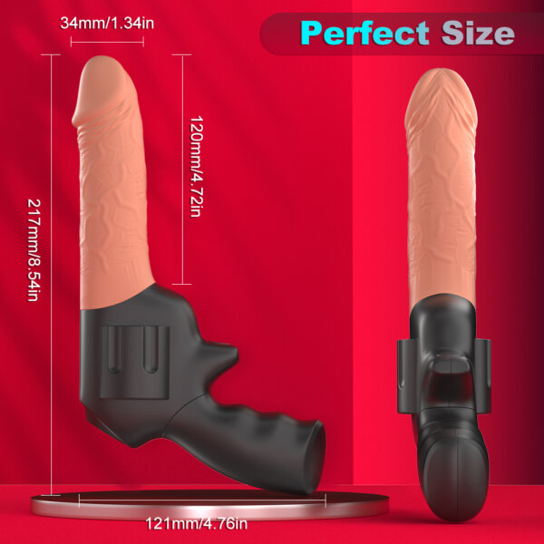 Gun Shape 3-in-1 Thrusting Dildo Female Masturbator