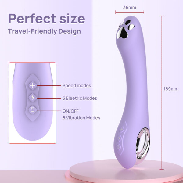Cat Paw Electric Shock Dildo Vibrator