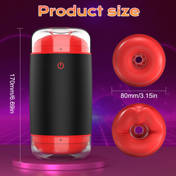 Double Entrance Auto Squeezable Male Masturbator